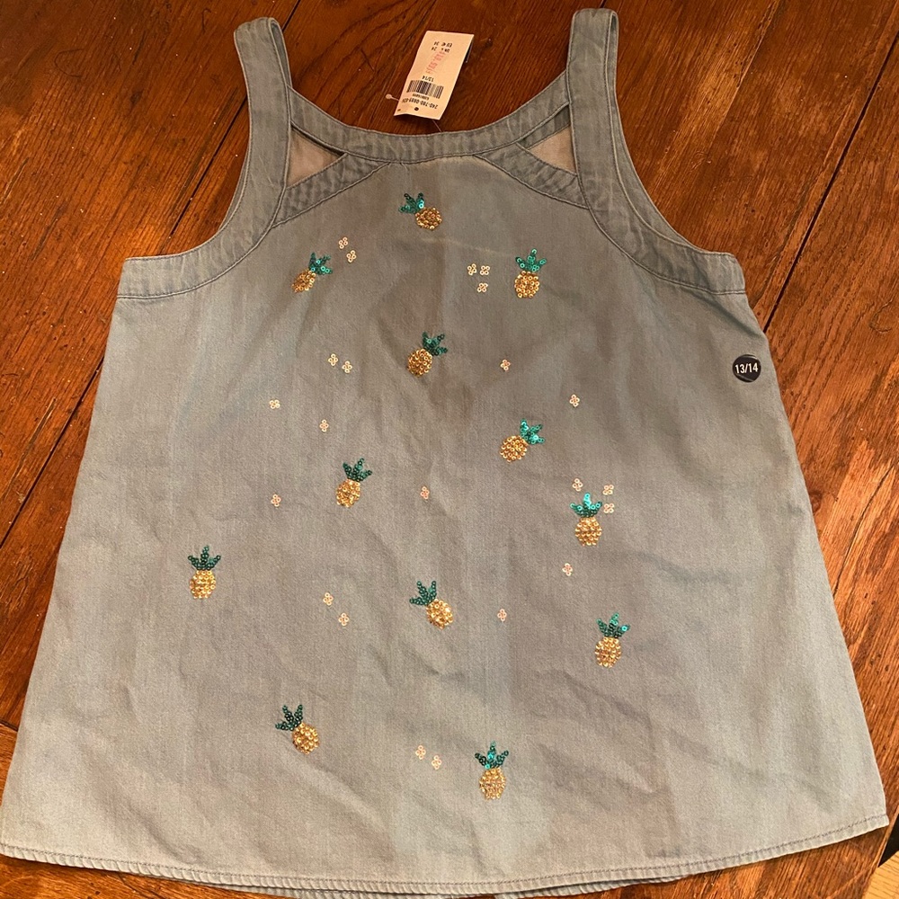Abercrombie kids top chambray size 13 14